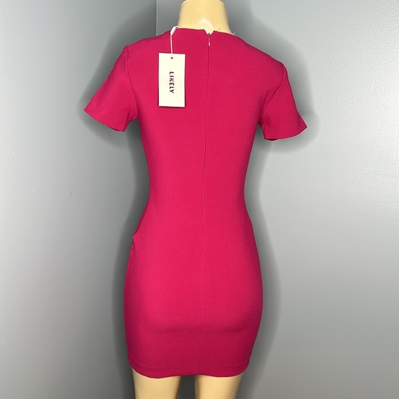 Likely Pink Barbiecore short sleeve Mi I dress size 0 - Picture 3 of 4